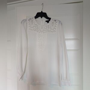 Halogen White Lace Detail Blouse